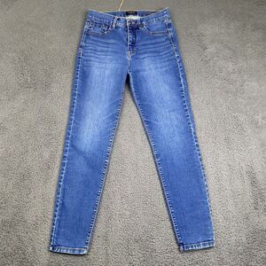 Curve Appeal Essential Skinny Jeans Womens 6 Blue Stretch Denim High Rise Pants